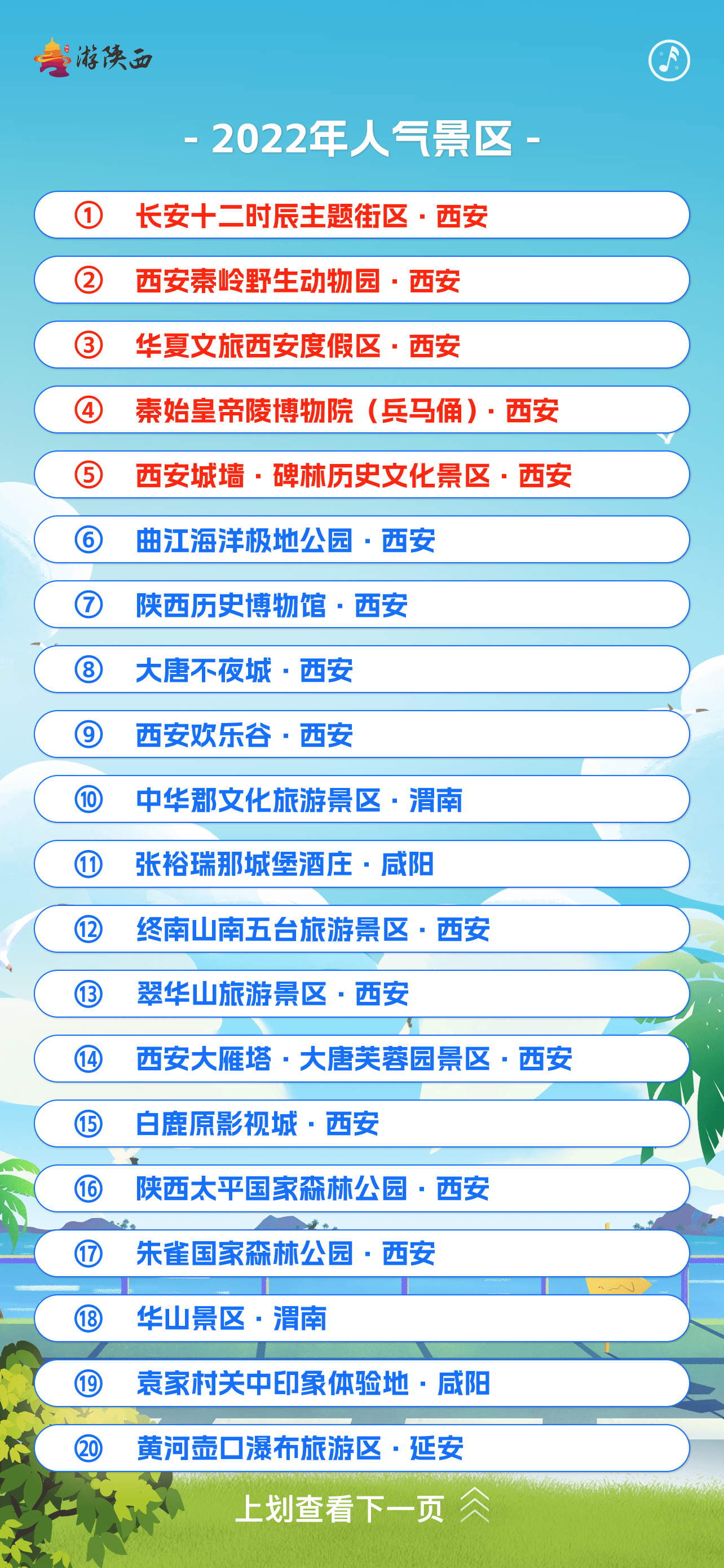 陕西十大元旦旅游好去处2025年排行榜前十名榜单出炉 陕西十大元旦旅游好去处2025年排行榜前十名榜单出炉