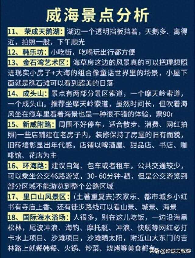 威海旅游必去十大景点2025年排行榜前十名榜单出炉