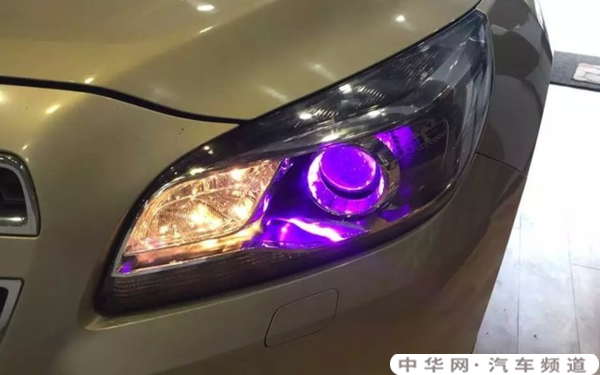 雪弗兰迈锐宝前大灯改装案例，迈锐宝大灯改装照片