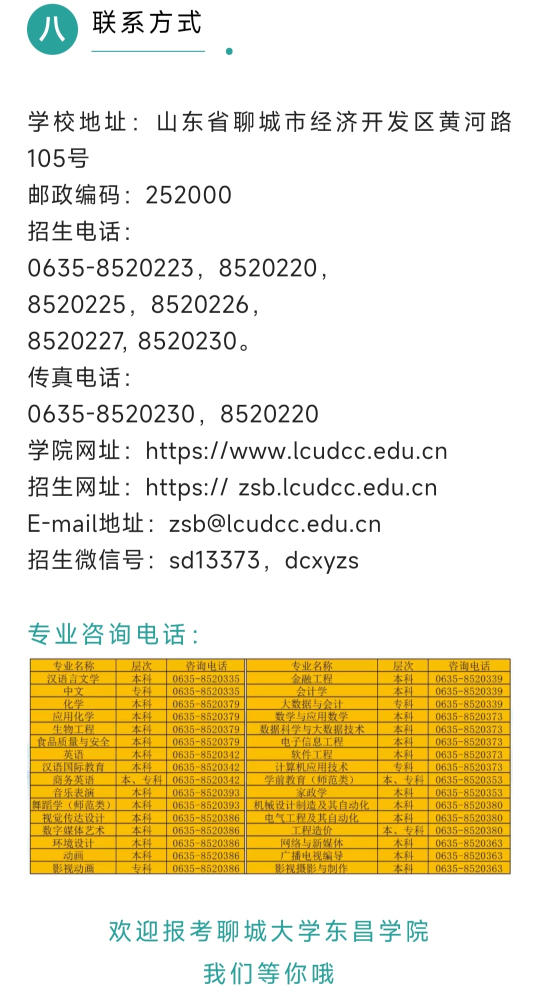 2025年聊城大学东昌学院招生章程