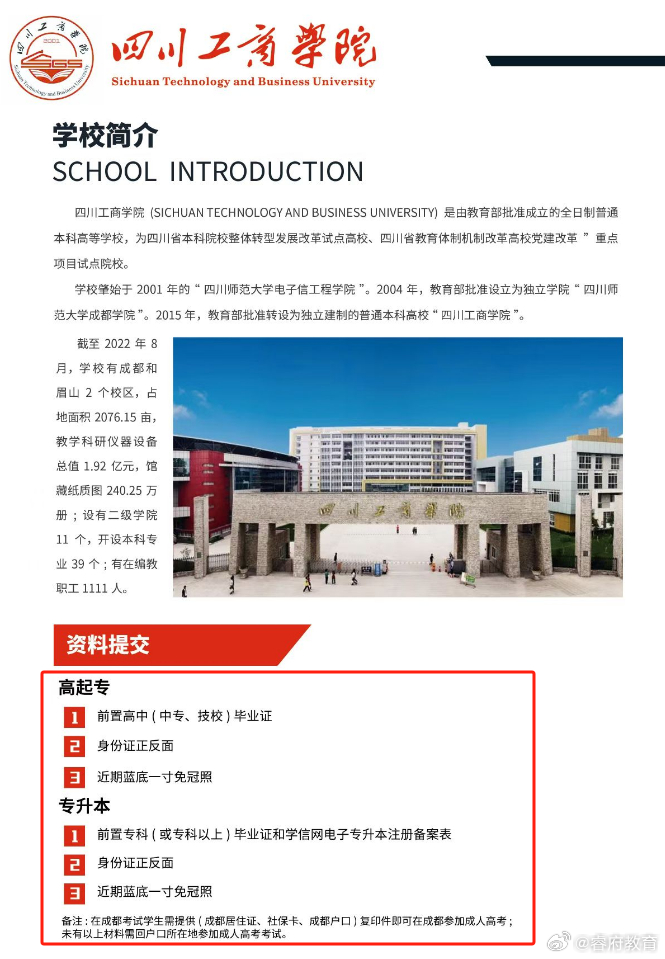 2025年四川工商学院招生章程
