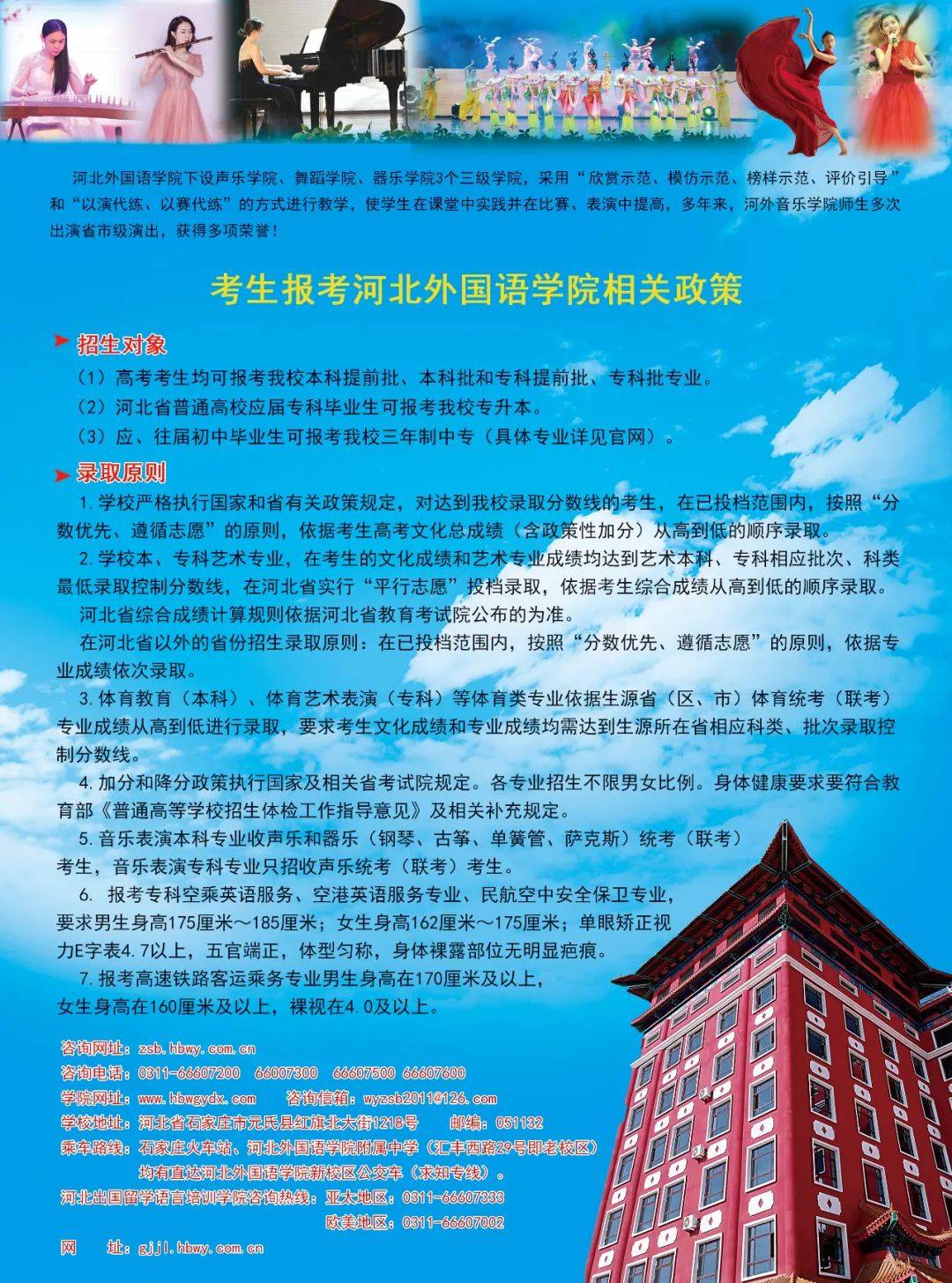 2025年河北外国语学院招生章程