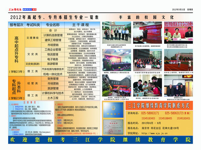 2025年三江学院招生章程