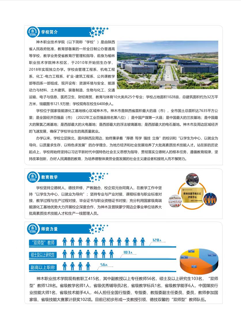 2025年神木职业技术学院招生章程