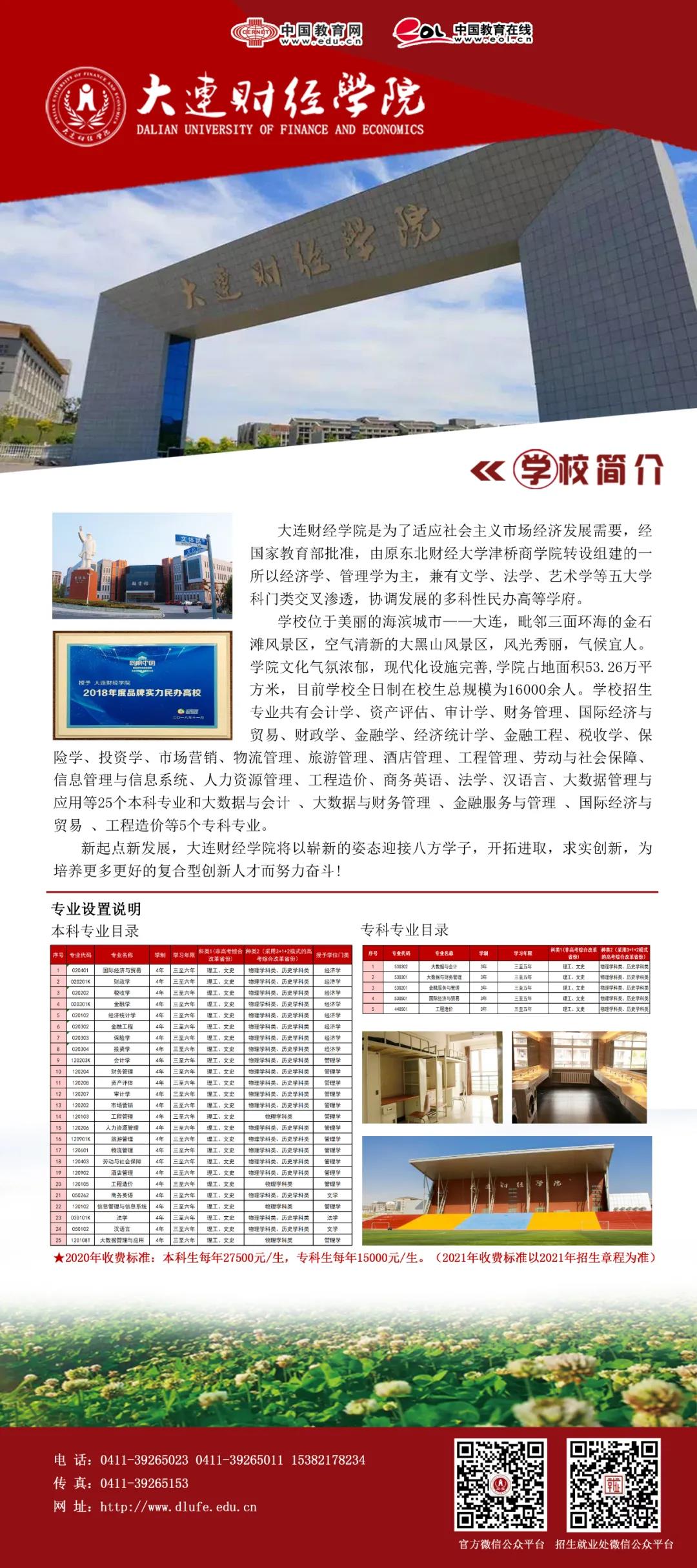 2025年大连财经学院招生章程