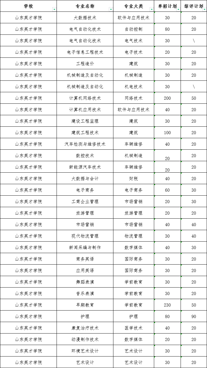 2025年山东英才学院高职单独招生和综合评价招生章程