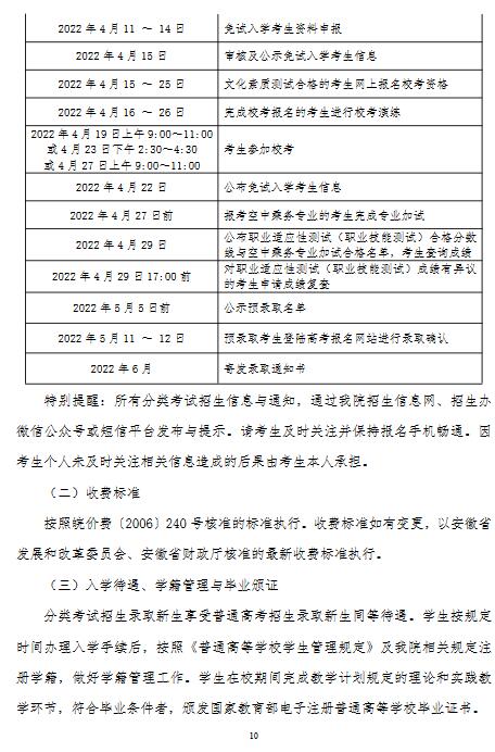 2025年马鞍山学院招生章程