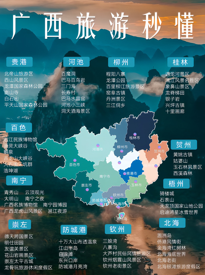广西十大最美景点2025年排行榜前十名榜单出炉