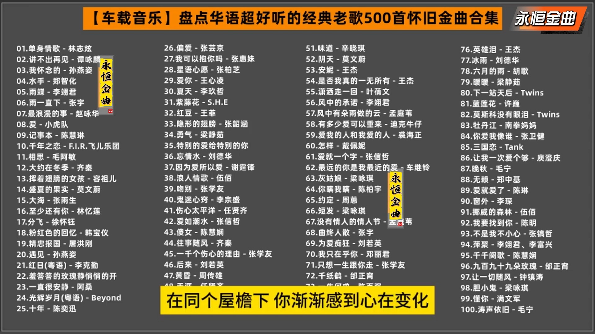 十大经典华语歌曲2025年排行榜前十名有哪些