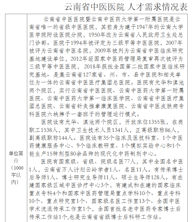 云南省十大中医院2025年排行榜前十名榜单出炉