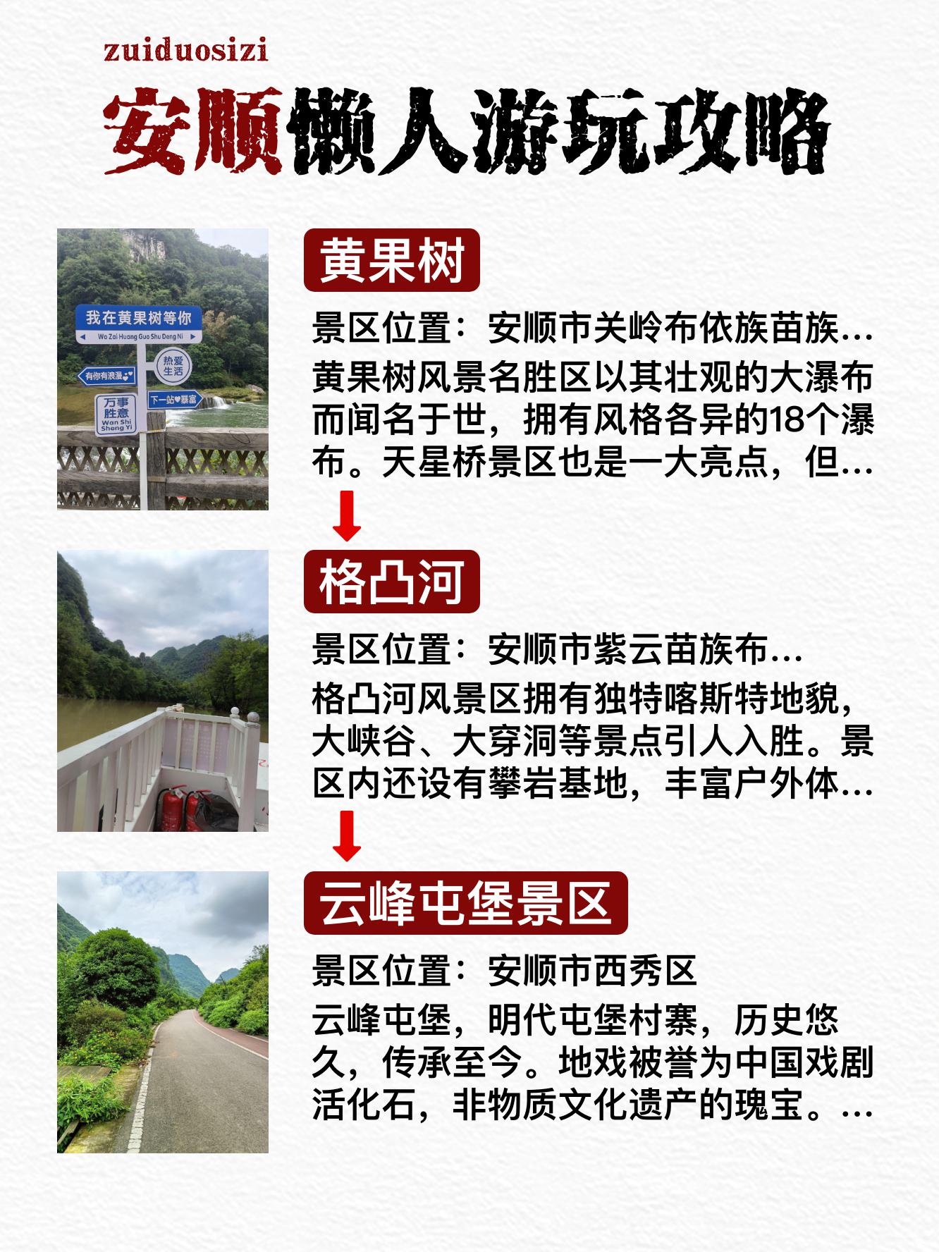 安顺十大著名景点2025年排行榜前十名榜单出炉