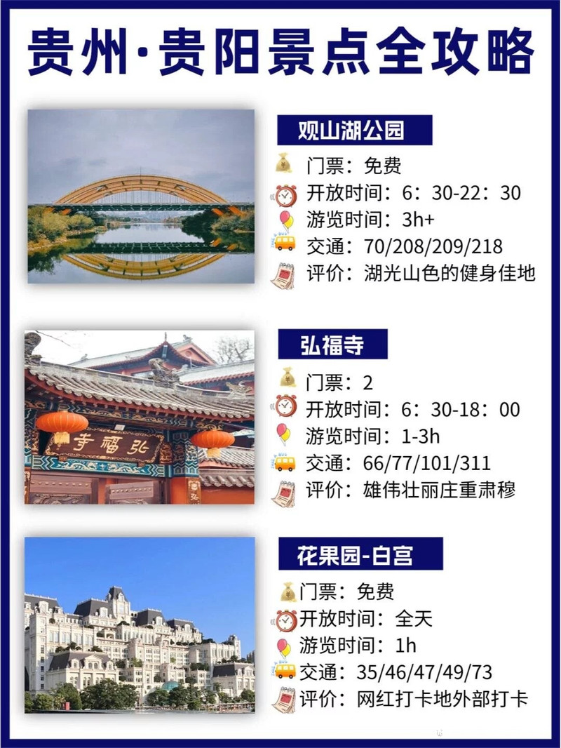 贵阳十大免费景点2025年排行榜前十名榜单出炉