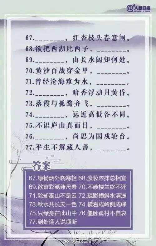 高中必背古诗词10首2025年排行榜前十名榜单出炉 高中必背古诗词10首2025年排行榜前十名榜单出炉