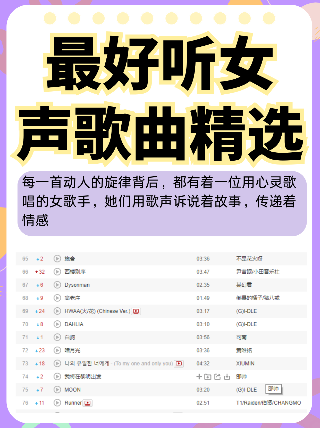 十大女人催泪情歌2025年排行榜前十名榜单出炉