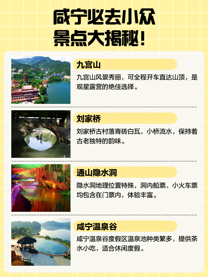 咸宁十大著名景点2025年排行榜前十名榜单出炉