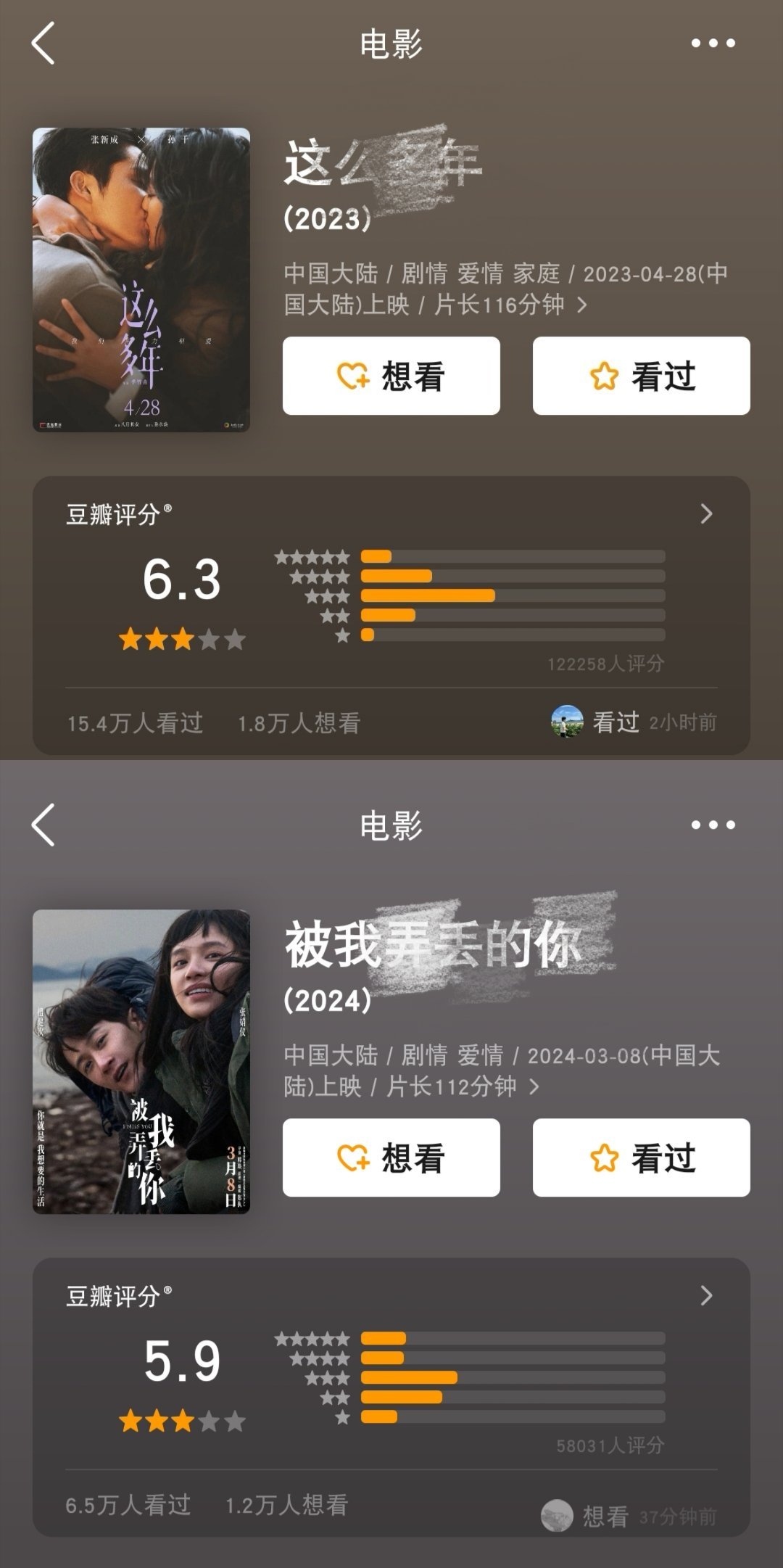 国内十大最悲伤爱情电影2026年最新热度口碑双榜对比