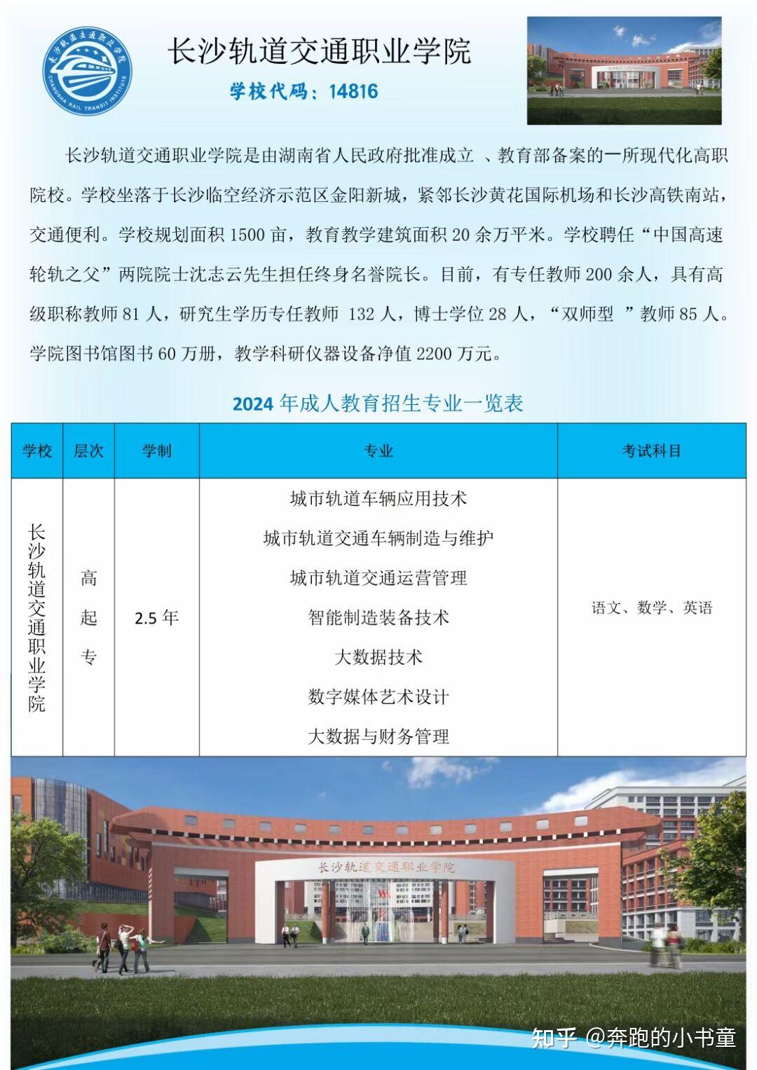 2026长沙轨道交通职业学院招生章程