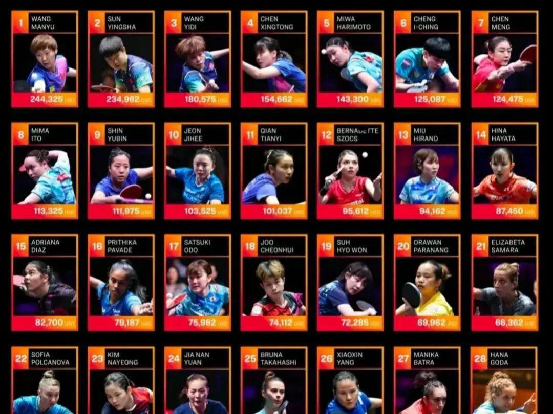 世界最美乒乓球女运动员2026年本年度热度口碑双榜对比