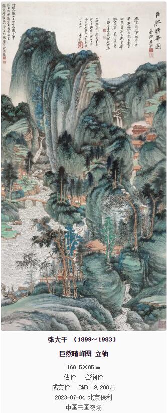 十大最贵国画2026年本年度热度口碑双榜对比