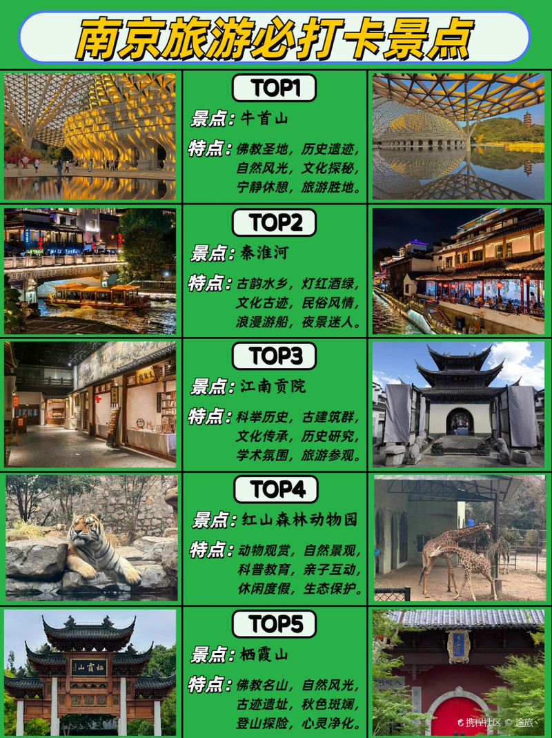 南京必去的十大景点2026年本年度热度口碑双榜对比