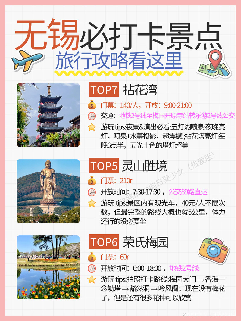 无锡十大暑假旅游好去处2026年本年度热度口碑双榜对比